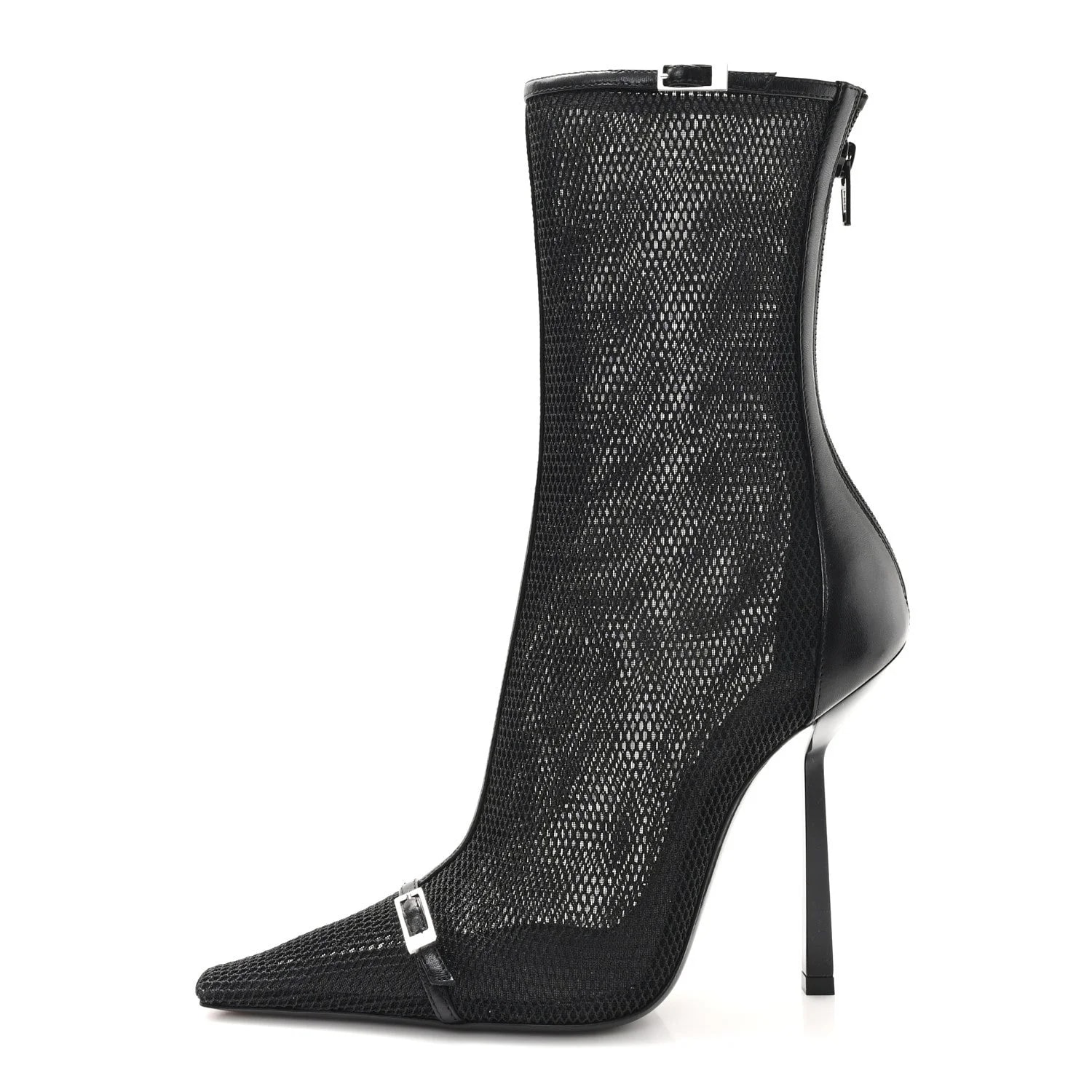Saint Laurent — Elba Applique Tulle Aston 115 37.5 — Designer Shoe — resale