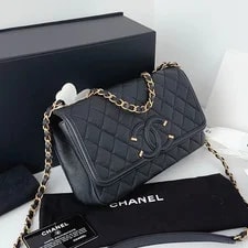 Chanel Filigree Flag Classic Flap Chain Crossbody 3