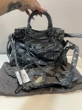Balenciaga — Balenciaga City Medium 2way Logo Fade Studs — Handbag — resale