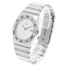 Omega Constellation YG Bezel White Dial Quartz Watch_955225 2