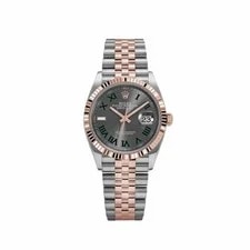 Rolex — Rolex Datejust 36 126231 'Wimbledon' Stainless Steel Rose Gold Slate Dial — Watch — resale
