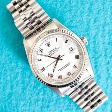 Rolex — Rolex Datejust 16234 36MM Jubilee Serviced Automatic White, “Skinny Romans T Dia — Watch — resale