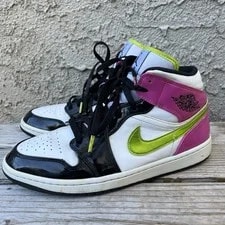 Air Jordan 1 Shoes Size 10 SE Mid Cyber Active Mid 2