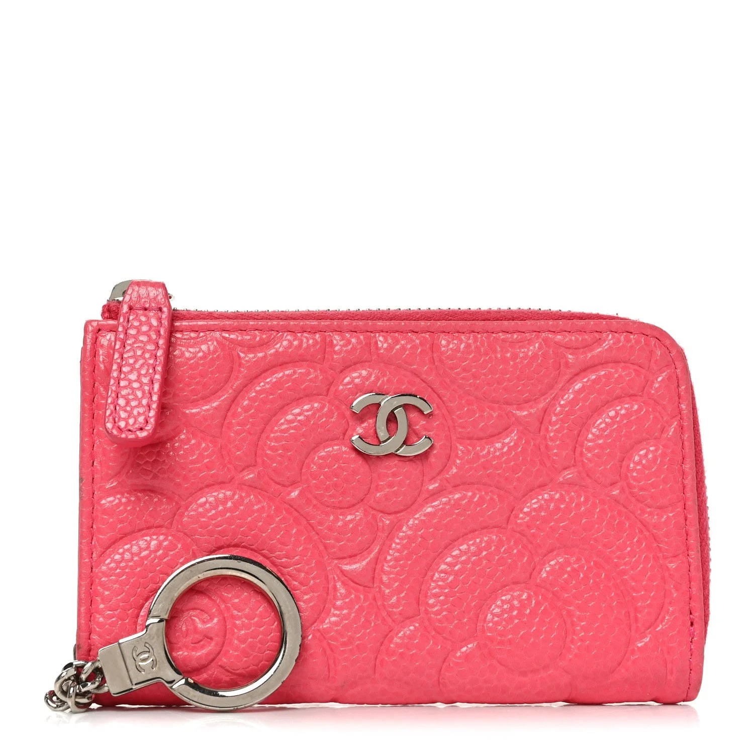Chanel — Camellia Embossed Key Holder Case — Accessory — resale