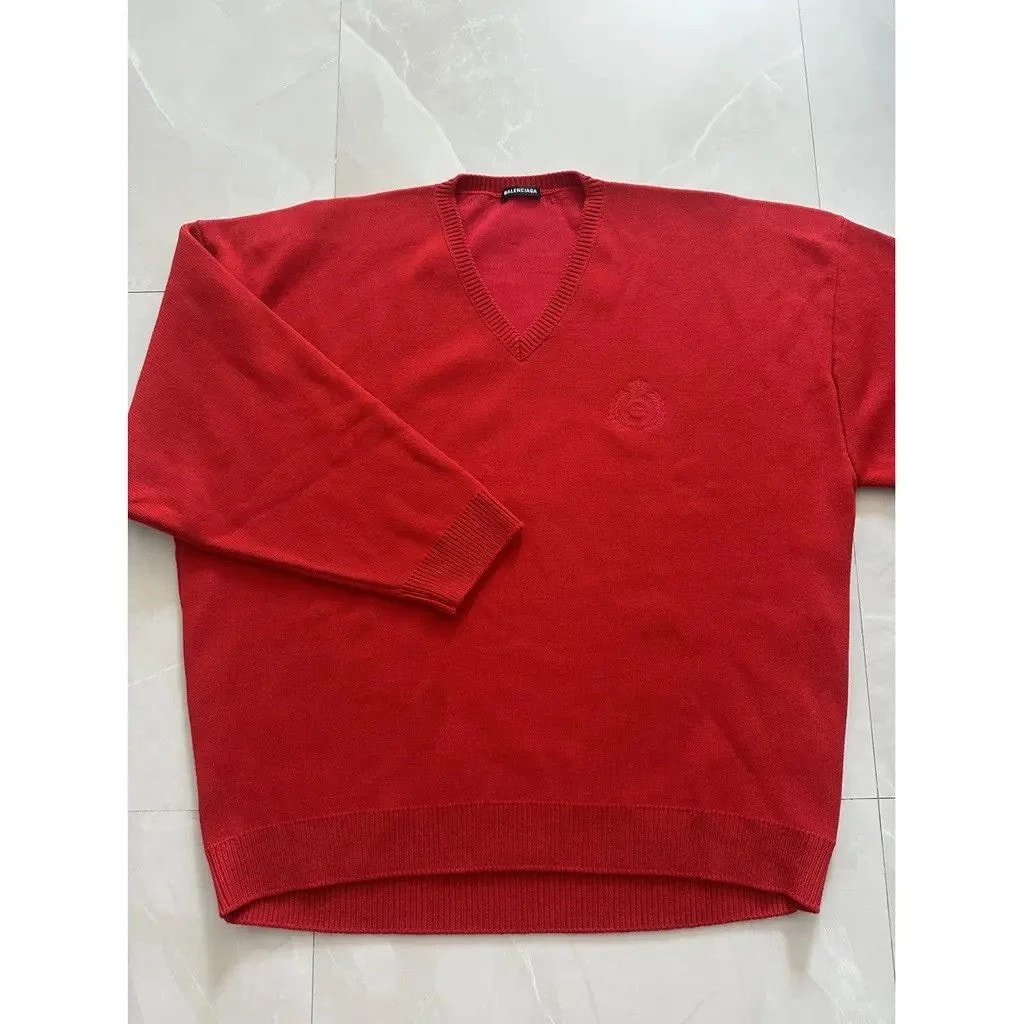 Balenciaga — Balenciaga Fall Runway V-Neck Pinched Sweater — streetwear — resale