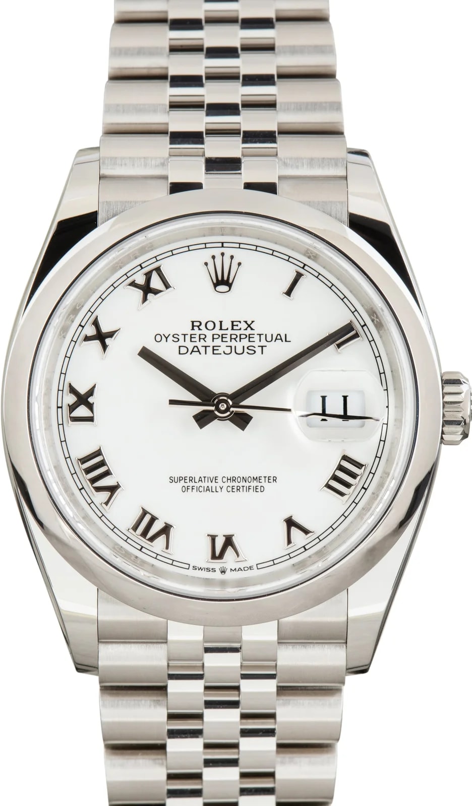 Rolex — Rolex Datejust White Roman Dial Ref 126200 — Watch — resale