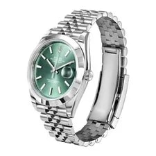 Rolex Datejust 41 41MM Green Index Hour Markers Dial Stainless Steel 2