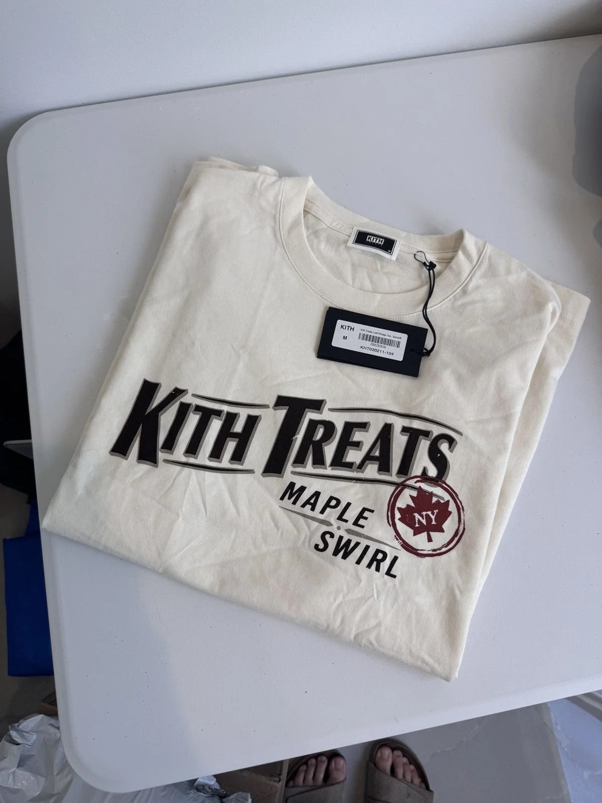 KITH — Kith Treats Leaf Tee Sandrift Size M NEW — streetwear — resale