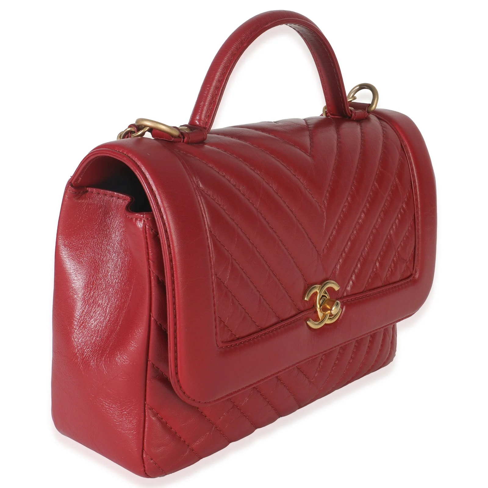 Chanel Chevron Top Handle Flap 3