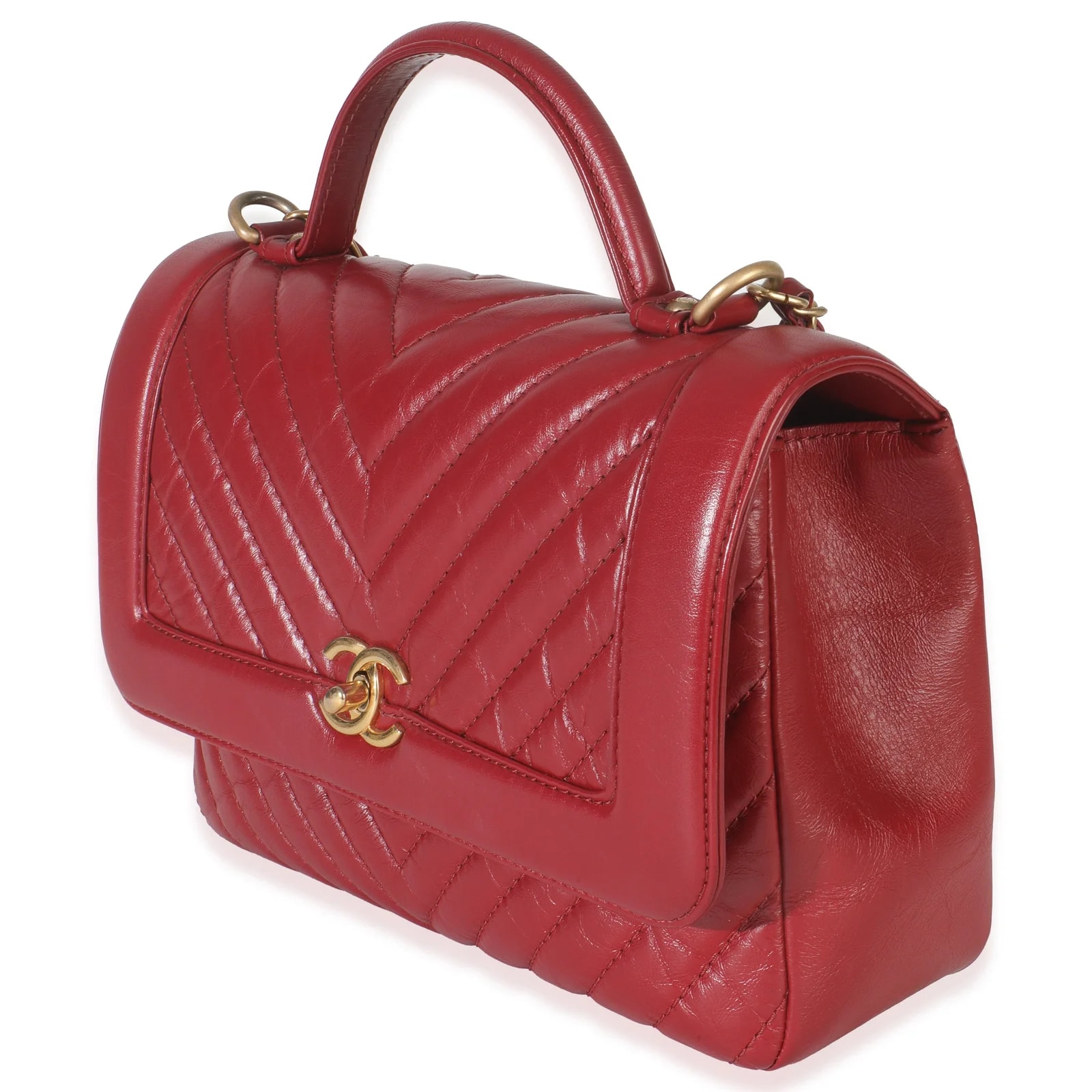 Chanel Chevron Top Handle Flap 4