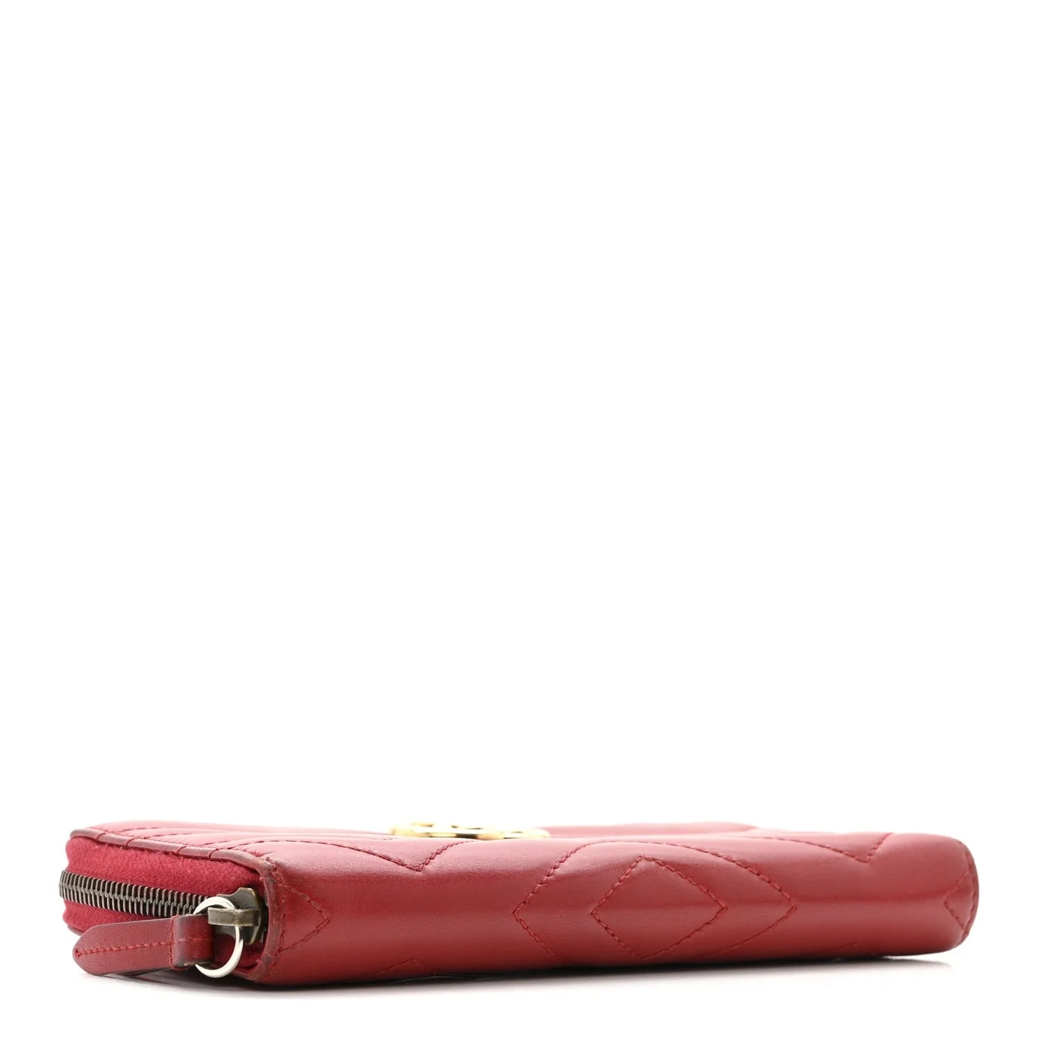 Matelasse GG Marmont Zip Around Wallet Hibiscus 4
