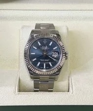 Rolex DateJust II 41mm Blue Dial 18K Fluted 41mm 116334 2018 2