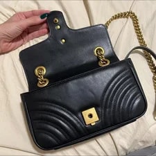 Gucci Marmont Quilted GG Mini Crossbody With Chain 4