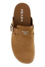 Prada $1170 Cinnamon Mules New & 2