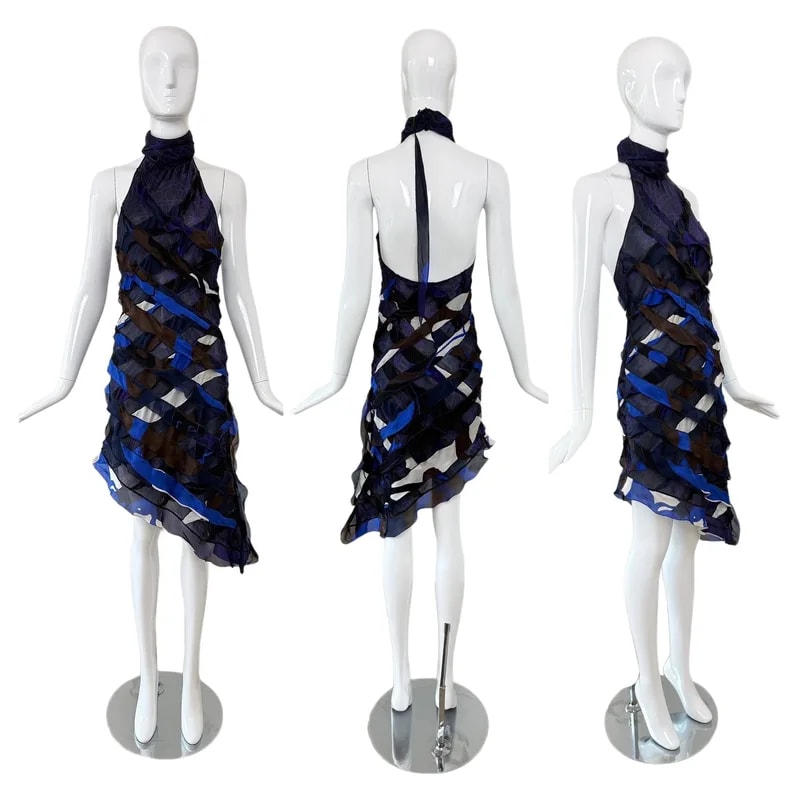 Fendi — Fendi By Karl Lagerfeld 2003 Asymmetrical Halter Dress — Clothing — resale
