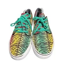 Nike SB Stefan Janoski Rasta Tiger Stripe Skate Shoes 615957-301 2