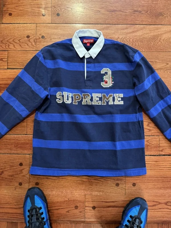 Supreme — Supreme Stripe Rugby Angel Pond — streetwear — resale