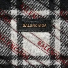 Balenciaga Bazar Convertible Lambswool Embroidered Tartan 4