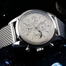Breitling Transocean Chrono 1461 - Moonphase A19310 43mm -Steel Bracelet + Strap 2