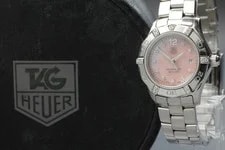 w/Box "N " TAG Heuer Aquaracer WAF141H Pink Dial Diamond Japan 2