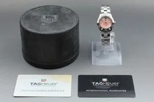 w/Box "N " TAG Heuer Aquaracer WAF141H Pink Dial Diamond Japan 4