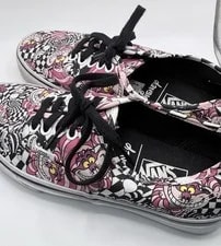 Disney X Vans Cheshire Cat Alice in Wonderland Collab Limited Ed Shoes W8 M6.5 2