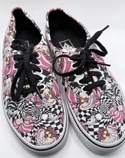 Disney X Vans Cheshire Cat Alice in Wonderland Collab Limited Ed Shoes W8 M6.5 3