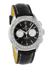 2024 Breitling Premier B01 Black Dial Leather Strap 42mm AB0118 2