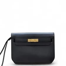 Noir — Hermes Kelly Depeches 25 89 Noir Tadelakt (sc072726a2r) — Handbag — resale
