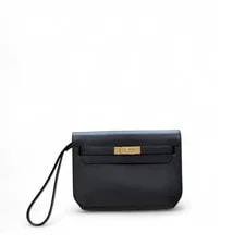 Hermes Kelly Depeches 25 89 Noir Tadelakt (sc072726a2r) 2