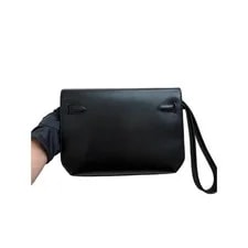 Hermes Kelly Depeches 25 89 Noir Tadelakt (sc072726a2r) 4