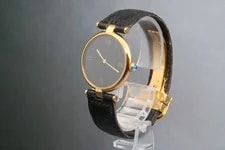 Must de Cartier Vermeil 590003 Black Dial Quartz Woman's Japan 3