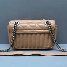 Gucci GG Marmont Small Crossbody Quilted Thick Chain 3