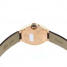 Cartier Ballon Bleu W6920097 Pink Gold Leather 33.0mm Silver Dial #YKW410 4