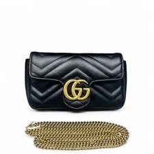 Gucci Chevron Super Mini GG Marmont Chain Wallet (sa070226a1r) 2
