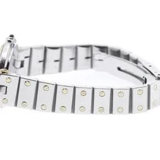 Cartier Santos Round SM 84038288 27mm SS White #C6490 2