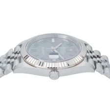 Rolex Datejust 41mm Gray/Green Roman Dial Fluted Bezel Jubilee Date W/ Box 4
