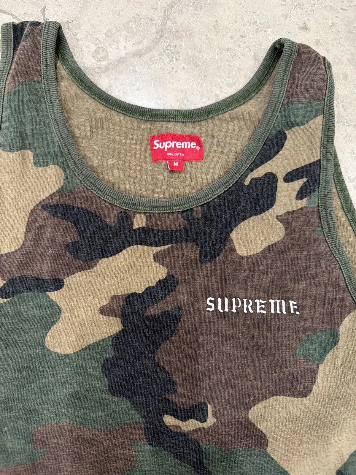 Supreme — Supreme Camouflage Tank Top — streetwear — resale