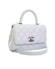Preloved Chanel Top Handle Flap Satchel One Size 2