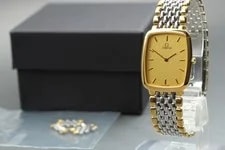 【 N 】 Omega de Ville 395.0876.2 Cal.1378 Gold Tone Quartz Japan 2