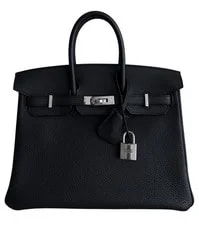 Noir — Hermes Birkin 25 Togo Palladium Hardware — Handbag — resale