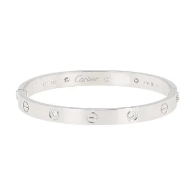 Cartier — Cartier Love Bracelet in White Gold and Diamonds — Jewelry — resale