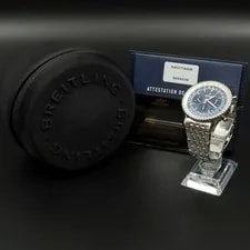 Breitling 43MM Steel Automatic Navitimer B01 Chrono Blue Dial 151165129 2