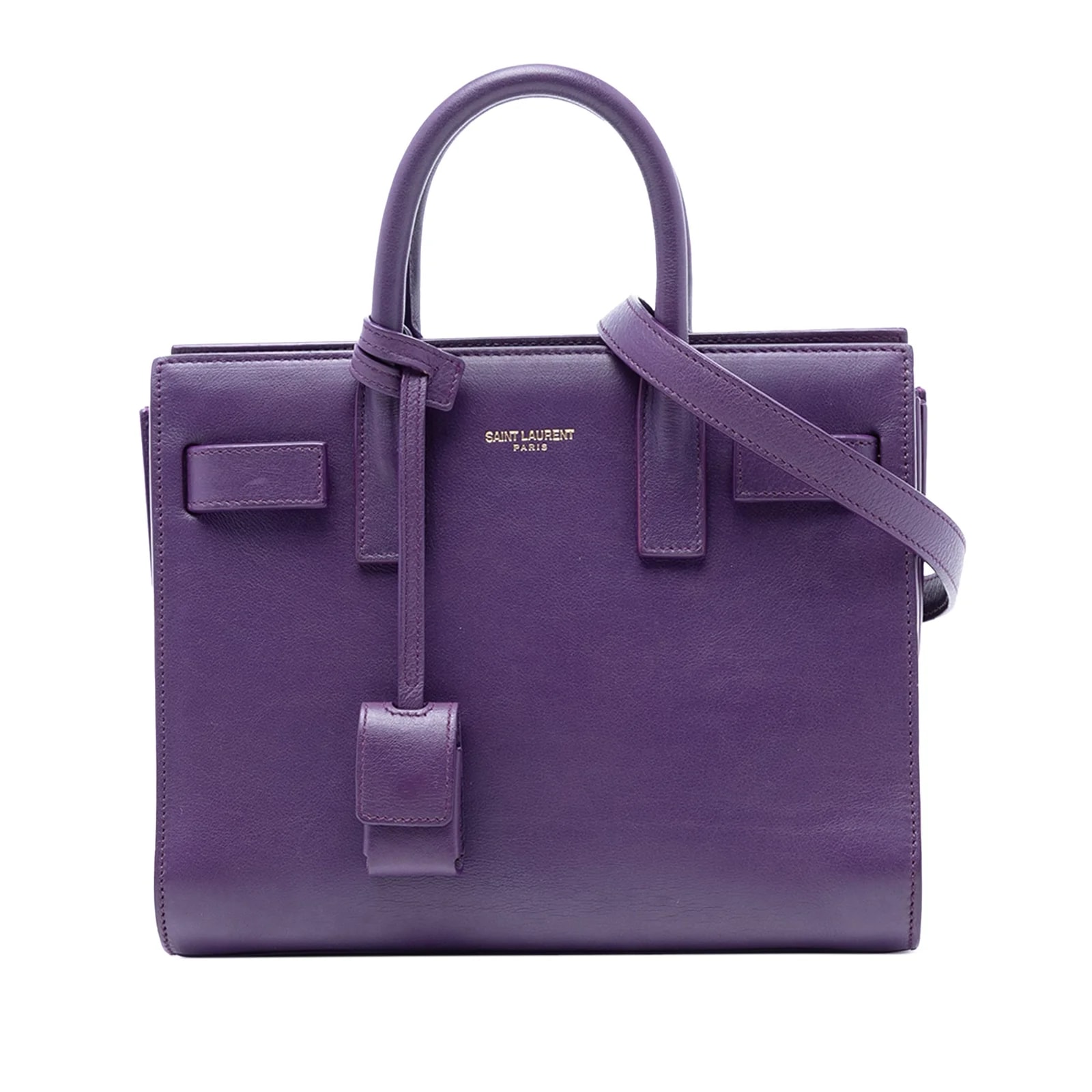 Saint Laurent — Nano Grain de Poudre Studded Sac de Jour Satchel — Handbag — resale