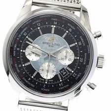 Breitling — Breitling Transocean Chronograph Unitime AB0510 Automatic 46mm Box Papers Black — Watch — resale