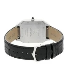 Cartier Santos-Dumont Steel Rose Gold Manual Silver Dial Strap W2SA0017 4