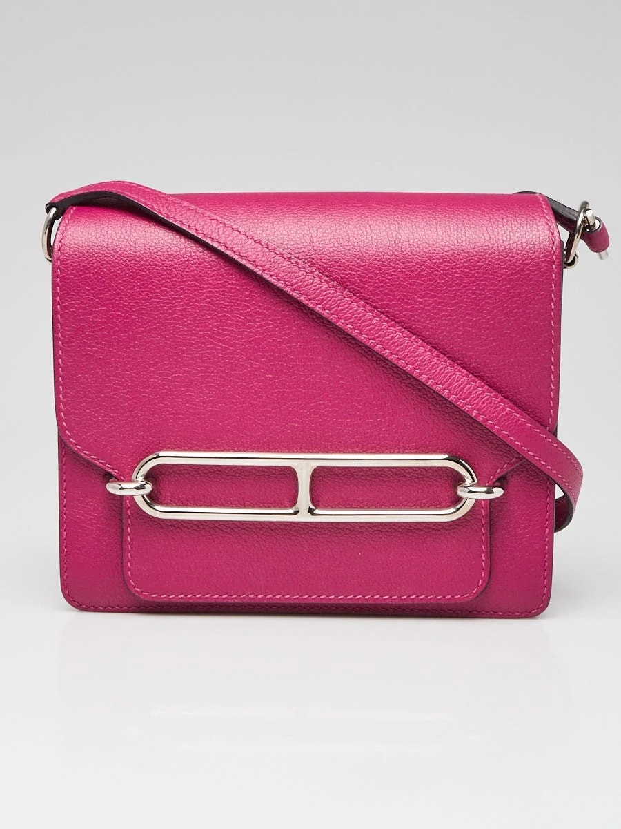 Hermès — Hermes Pourpre Evercolor Palladium Plated Sac Roulis — Handbag — resale