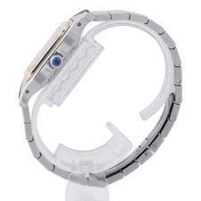 Cartier Santos Carre LM 41mm 29mm Stainless Steel/18KYG White Dial 2961 2