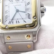 Cartier Santos Carre LM 41mm 29mm Stainless Steel/18KYG White Dial 2961 4