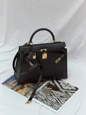 Auth Hermès Kelly 32 Sellier Crossbody Dark 2